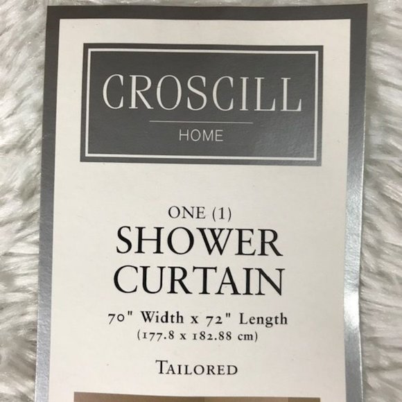 Croscill Palm Tree & Hammock Tailored Cotton Blend Shower Curtain & Hooks Set - Picture 8 of 9